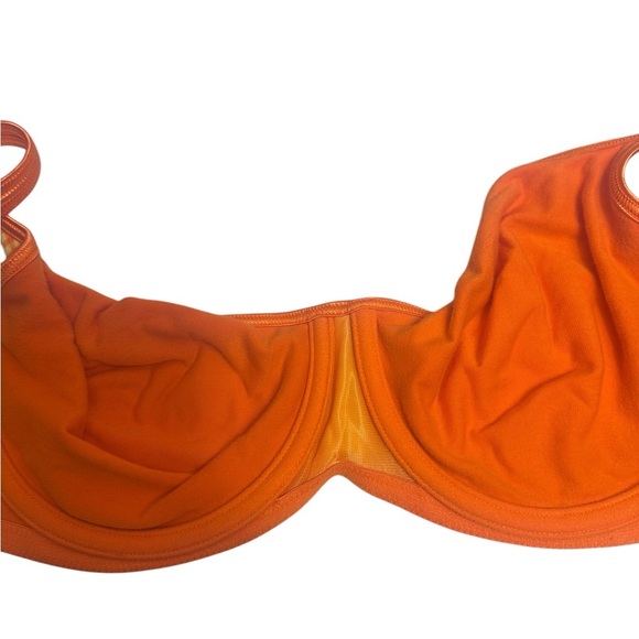 Cacique yellow and orange gingham unlined underwire bra size 38C - Picture 4 of 10